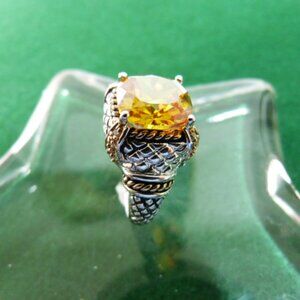 Beautiful Orange Citrine & Sterling ring